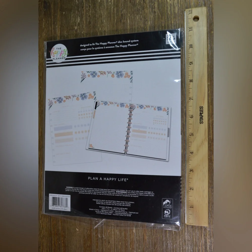Happy Planner Classic Fill Paper Wellness Habit Tracker Refill Sheets